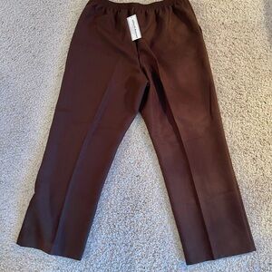 NWT Alfred Dunner Classics Brown Pull On Sz 14 Proportioned